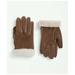 Brooks Brothers Men's Shearling Sheepskin Gloves | Medium Beige | Size Large