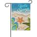 SKYSONIC Garden Flag Hello Summer Theme Double-Sided Printed House Sports Flag-28x40(in)-Polyester Decorative Flags for Courtyard Garden Flowerpot