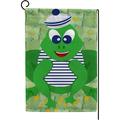 SKYSONIC Garden Flag Cute Sailor Frog Double-Sided Printed Garden House Sports Flag 12x18in Polyester Decorative Flags for Courtyard Garden Flowerpot