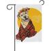 SKYSONIC Garden Flag Pit Bull Terrier Dog Wearing Blanket Double-Sided Printed House Sports Flag 12x18 in Polyester Decorative Flags for Courtyard Garden Flowerpot