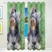 Coolnut Yorkshire Terrier Puppy Outdoors Thermal Insulated Blackout Grommet Printed Window Curtain - 84x55 in - 100% Polyester 2 Panels