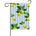 SKYSONIC Lemons Blue Stripes Double-Sided Printed Garden House Sports Flag - 28x40in Polyester Decorative Flags for Courtyard Garden Flowerpot