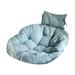 Hanging Rocking Chair Cushion with Pillow Hanging Basket Chair Cushion Diameter 105cm for Indoor and Outdoor Replacement Lake Blue