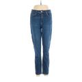 L'Agence Jeggings - High Rise Skinny Leg Boyfriend: Blue Bottoms - Women's Size 27 - Dark Wash