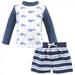 Hudson Baby Toddler Boy Swim Rashguard Set Blue Whale 2 Toddler