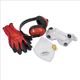 Worksafe Flexi Grip Gloves, FFP2 Mask, Goggles & Ear Defenders
