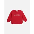 Carrement Beau Boys Red Adorable Sweatshirt - Size: 12-18 months