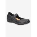 Wide Width Women's Archer Casual Flat by Easy Street in Navy (Size 7 1/2 W)