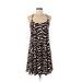 Boston Proper Casual Dress - Mini Scoop Neck Sleeveless: Brown Dresses - Women's Size 8