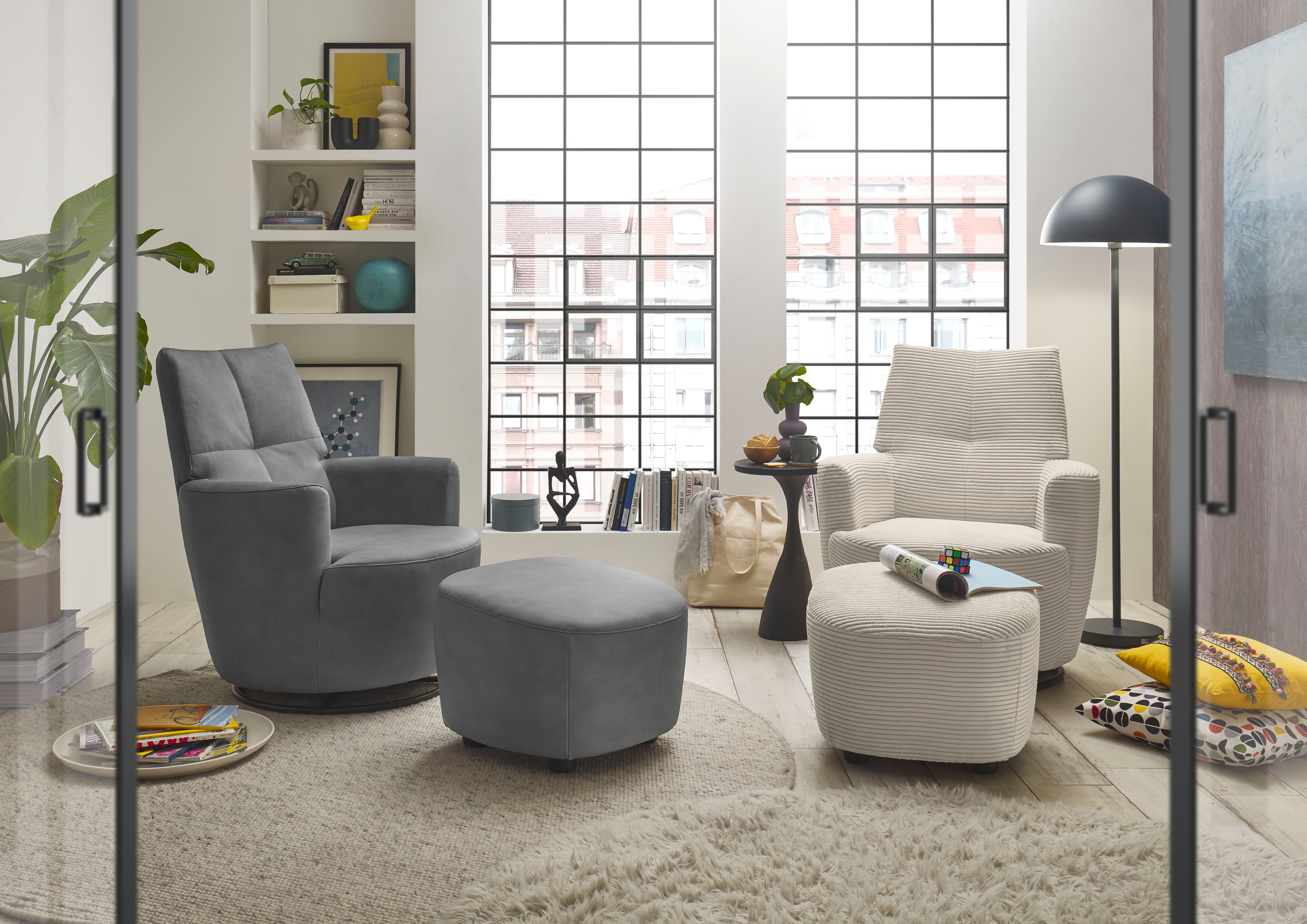 Relaxsessel "SO 1450", beige (cream gct 11), B:80cm H:96cm T:88cm, Luxus-Microfaser (Chenille)100% Polyester, SET ONE BY MUSTERRING, Sessel, Relaxsessel, mit Dreh- und Wippfunktion, wahlweise mit Hocker erhältlich