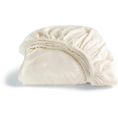 Spannbettlaken CINDERELLA "Doppeljersey", beige (elfenbein), B:160cm L:200-220cm, Double-Jersey, Obermaterial: 100% Baumwolle, Laken, bügel- und knötchenfrei, bis 25cm Höhe Image