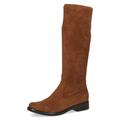 Schlupfstiefel CAPRICE Gr. 38,5, XS-Schaft, braun (brandy) Damen Schuhe Schlupfstiefel