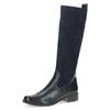 Stiefel CAPRICE, Damen, Gr. 40, XS-Schaft, blau (dunkelblau), Leder, Textil, elegant, Schuhe, Blockabsatz, Langschaftstiefel, Businessstiefel, bequeme Weite