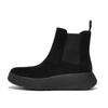 Chelseaboots FITFLOP "F-MODE", Damen, Gr. 41, schwarz, Veloursleder, Elastischer Einsatz, unifarben, casual, Schuhe, Chunky Boots mit Plateausohle