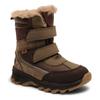 Winterstiefel BISGAARD "bisgaard eddie tex", Kinder, Gr. 35, schwarz (khaki, schwarz), Textil, Leder, sportlich, Schuhe, Snowboots, Klettstiefel, Outdoor Schuh mit TEX-Membrane