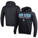 Men's Champion Black Johns Hopkins Blue Jays Stacked Logo Basketball Eco Powerblend Pullover Hoodie