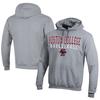 Men's Champion Gray Boston College Eagles Stacked Logo Basketball Eco Powerblend Pullover Hoodie