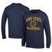 Men's Champion Navy Kent State Golden Flashes Stacked Logo Volleyball Jersey Long Sleeve T-Shirt