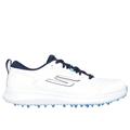 Skechers Men's GO GOLF Max Fairway 4 Shoes | Size 8.5 | White/Navy | Textile/Synthetic