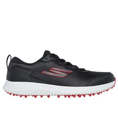 Skechers Men's GO GOLF Max Fairway 4 Shoes | Size 9.5 | Black/Red | Synthetic/Textile
