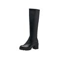 Tamaris Damen Langschaft-Stiefel mit Absatz; BLACK/schwarz; 41 EU