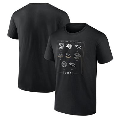 Derby County Legacy Graphic T-Shirt – Schwarz – Herren Image
