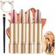 Double Color Light Luxury Eyeshadow Stick For Lazy People, Dual-Tone Luxury Lazy Eyeshadow Stick, Two Tone Eyeshadow Stick With Mirror (4pcs)