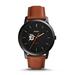 Men's Fossil Brown Detroit Tigers Minimalist Leather Watch