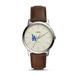 Men's Fossil Brown Los Angeles Dodgers Minimalist Leather Watch