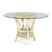 Braxton Culler Everglade Dining Table Glass/Wicker/Rattan in Gray | 29.3 H x 42 W x 42 D in | Wayfair 905-075/GL0999-061/PEARLGREY