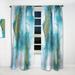 Design Art Abstract Semi-Sheer Thermal Rod Pocket Curtain Panels Polyester/Linen in Green/Blue/Yellow | 108 H x 52 W in | Wayfair CTN39166-52-108