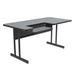 Correll, Inc. Bi-Level Work Station Particle Board Core High-Pressure Laminate Top Desk Wood/Metal in Gray | 29" H x 48" W x 30" D | Wayfair