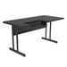 Correll, Inc. Bi-Level Work Station Particle Board Core High-Pressure Laminate Top Desk Wood/Metal in Black | 29" H x 72" W x 30" D | Wayfair