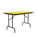 Correll, Inc. Rectangular Banquet Table Wood in Yellow/Black | 29" H x 48" L x 30" W | Wayfair CF3048PX-38