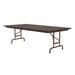 Correll, Inc. Correll 30x96 Commercial Folding Table, Medium Oak Thermal Fused Laminate Top, Height Adjustable (22-30) Heavy 3/4 Core, USA Made | Wayfair