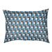 Wrought Studio™ Brossard Football Luxury Indoor Dog Pillow Polyester in Black/Blue/Brown | Small (28" W x 18" D x 4" H) | Wayfair