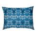 East Urban Home Houston Football Baroque Outdoor Pillow Metal in Blue/White/Black | Large (50" W x 40" D x 6" H) | Wayfair