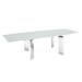 Casabianca Furniture Astor Extendable Dining Table Glass/Metal in White | 30 H in | Wayfair TC-MAN05WHT