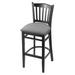 Holland Bar Stool 25" Bar Stool Wood/Upholstered in Gray/Black | Bar Stool (30" Seat Height) | Wayfair 312030Blk007