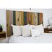 Loon Peak® Doliver Multicolored Solid Wood Floating Panel Headboard Wood in Green/White/Brown | 58 H x 86 W x 2 D in | Wayfair