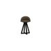 ARTLESS X2 Seat Top 26" Swivel Bar Stool Wood/Upholstered/Leather/Genuine Leather in Gray/Black/Brown | 34 H x 19 W x 18 D in | Wayfair