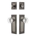 Nostalgic Warehouse Mission Entry Set w/ Round Clear Crystal Knob in Gray | 10.63 H x 2.5 W x 2.31 D in | Wayfair 782578