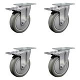 Service Caster Cambro Dish Caddies Utility Truck Swivel Caster w/ Brake | 8 H x 8 W x 8 D in | Wayfair CAM-SCC-TTL20S514-PPUB-4