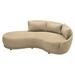 Seasonal Living Fizz 96" Wide Patio Sofa Wood in Brown | 31 H x 96 W x 59 D in | Wayfair 105FT001P2-SWB-RAF_105FZ-Z2-5B