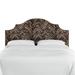 Etta Avenue™ Bailey Nail Button Notched Neo Leo Panel Headboard Upholstered/Linen/Cotton in Brown | California King | Wayfair