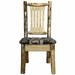 Loon Peak® Glacier Country Collection Lodge Pole Pine Side Chair Wood/Upholstered/Fabric in Black/Brown | Wayfair 6F6EAFFF243F4D8FA263179262692330