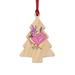 The Holiday Aisle® Beboxu Wooden Christmas Holiday Shaped Ornament Wood in Brown/Pink/Yellow | 3 H x 3 W x 1 D in | Wayfair