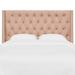 Canora Grey Crosston Velvet Wingback Headboard Upholstered/Velvet in Pink/Black | Queen | Wayfair E90147FE9CC84D33BC91D8D69B27C68C