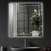 Orren Ellis Wall Mounted Dimmable Makeup LED Bathroom Vanity Mirror w/ Lights Backlit & Anti-Fog | 30" x 30" | Wayfair