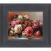 Vault W Artwork 'Discarded Roses' by Pierre-Auguste Renoir - Picture Frame Painting Print on Canvas in Green/Pink | 12" H x 14" W x 2" D | Wayfair